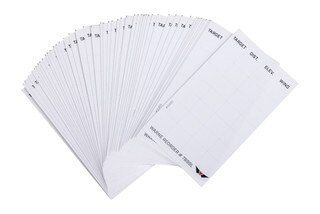 Warne Data Card Label Refills Pack includes 50 blank data cards.